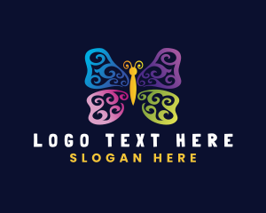 Playful - Butterfly Insect Wings logo design