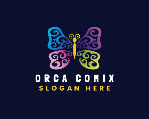 Children - Butterfly Insect Wings logo design