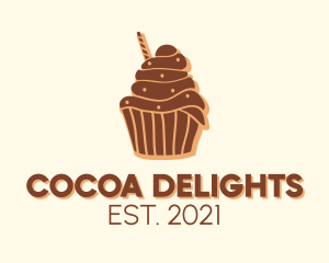 Baked Chocolate Cupcake logo design