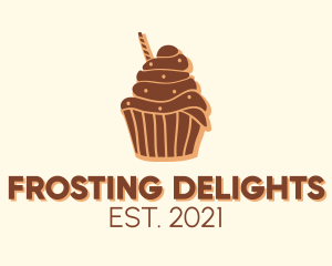 Frosting - Baked Chocolate Cupcake logo design