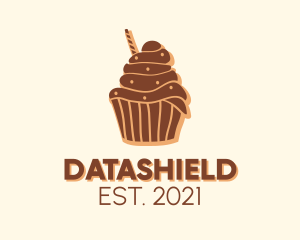 Sweet - Baked Chocolate Cupcake logo design