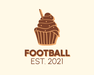 Bread - Baked Chocolate Cupcake logo design