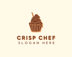 Baked Chocolate Cupcake logo design