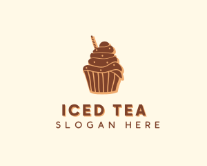 Baked Chocolate Cupcake logo design