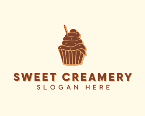 Baked Chocolate Cupcake logo design