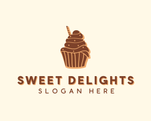 Baked Chocolate Cupcake logo design