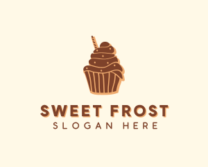 Baked Chocolate Cupcake logo design