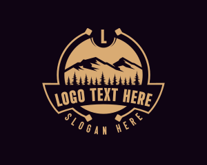 Adventure - Mountain Forest Nature logo design