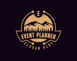 Hiker - Mountain Forest Nature logo design