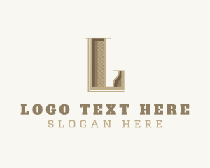 Cafe - Stylish Antique Brand Letter L logo design