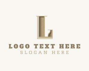 Typography - Stylish Antique Brand Letter L logo design