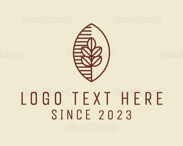 Organic Coffee Bean Cafe Logo