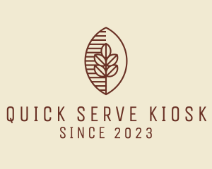 Organic Coffee Bean Cafe logo design