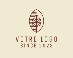 Growth - Organic Coffee Bean Cafe logo design