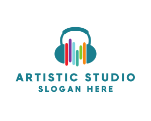 Studio - Sound Music Studio Headphones logo design