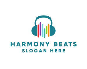 Sound Music Studio Headphones  logo design