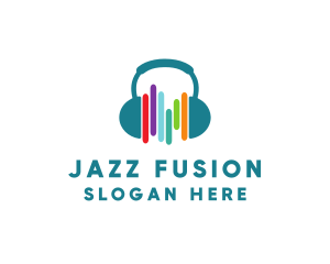 Jazz - Sound Music Studio Headphones logo design