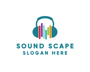 Audiovisual - Sound Music Studio Headphones logo design