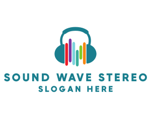 Stereo - Sound Music Studio Headphones logo design