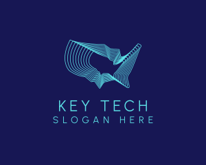 American Tech Map  logo design