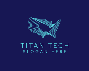 American Tech Map  logo design