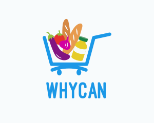 Convenience Store - Grocery Supermarket Cart logo design