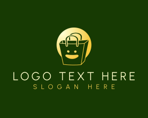 Shop - Happy Shopping Bag logo design