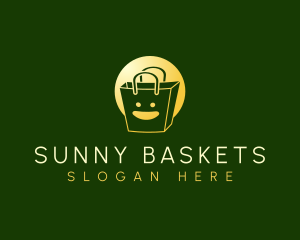 Happy Shopping Bag logo design