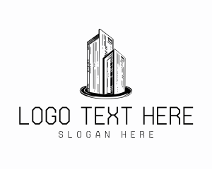 Building - Tech City Skyscraper Architecture logo design