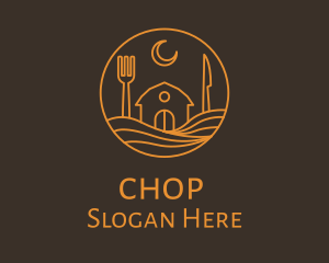 Cabin - Orange Dining House logo design