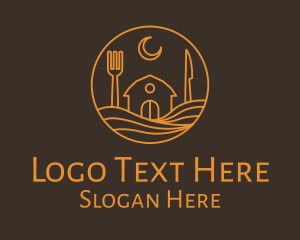 Shack - Orange Dining House logo design
