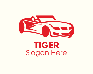 Red - Red Convertible Car logo design