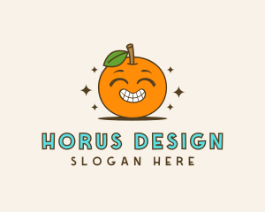 Cute Orange Cartoon logo design