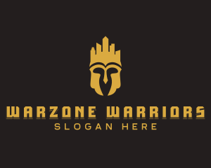 City Spartan Helmet logo design