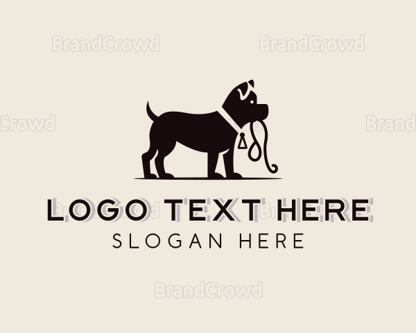 Puppy Pet Leash Logo