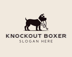 Boxer - Puppy Pet Leash logo design