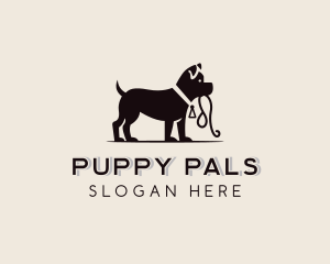 Puppy Pet Leash logo design