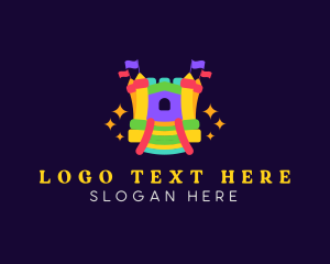 Bouncy Castle - Inflatable Castle Playground logo design