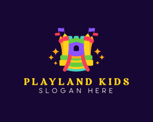 Inflatable Castle Playground logo design