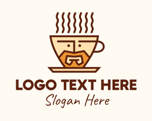 Man - Coffee Cafe Barista Man logo design