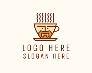 Coffee Cafe Barista Man logo design