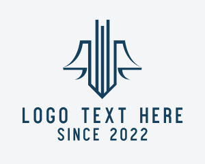 Law - Blue Scale Justice Firm logo design