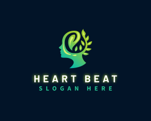 Leaf  Mental Health Head logo design