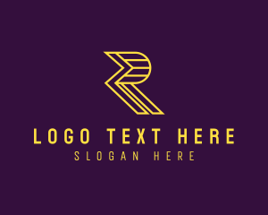 Geometric - Luxury Business Letter R logo design