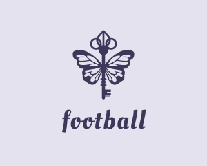 Violet Key Butterfly Logo