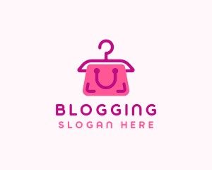 Laundry - Hanger Shopping Bag logo design