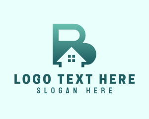 Resthouse - Real Estate Home Letter B logo design