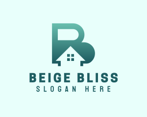 Real Estate Home Letter B logo design