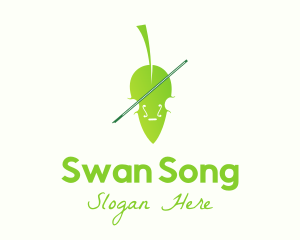 Leaf Musical Violin  logo design