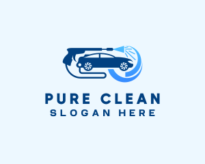 Car Pressure Wash Cleaning logo design